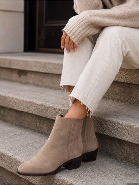 Dolce Vida Taupe Suede Ankle Boots - Women